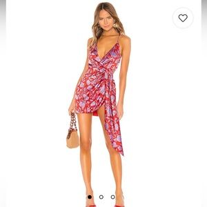 Lovers and Friends Kamala Mini Dress in red and purple floral size medium